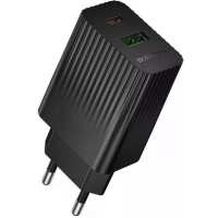 Зарядний пристрій Borofone BAS74A 20W 3A USB-A+USB-C black