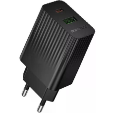 Зарядний пристрій Borofone BAS74A 20W 3A USB-A+USB-C black