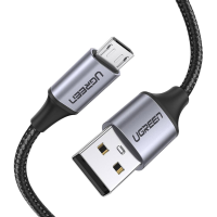 Кабель UGREEN US290 USB-A to Micro USB 12W 2.4A 2м black