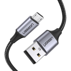 Кабель UGREEN US290 USB-A to Micro USB 12W 2.4A 2м black