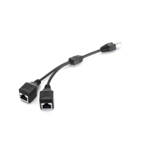 Перехідник-розгалужувач UTP Rj-45 M to 2*RJ-45 F (1 Rj45 to 2 Rj45) black