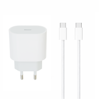 Зарядний пристрій для iPhone 17 35W 3A USB-C з кабелем C-C (NO LOGO) white