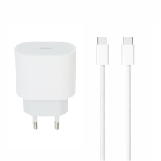 Зарядний пристрій для iPhone 17 35W 3A USB-C з кабелем C-C (NO LOGO) white