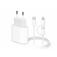 Зарядний пристрій для iPhone 35W USB-C with cable C-C+L (NO LOGO) white