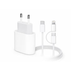 Зарядний пристрій для iPhone 35W USB-C with cable C-C+L (NO LOGO) white