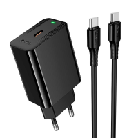 Зарядний пристрій Hoco CS93A 20W 3A USB-C з кабелем C-C black