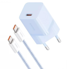 Зарядний пристрій Baseus GaN5 Mini 30W 3A USB-C з кабелем C-C 100W (P10110902) blue