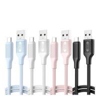 Кабель XO Q265 USB-A to Type-C 15W 2.4A 1м (30шт) rainbow