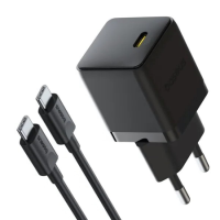 Зарядний пристрій Baseus Palm Fast Charger 20W 3A USB-C з кабелем C-C 60W (CCGP120201) black