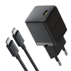 Зарядний пристрій Baseus Palm Fast Charger 20W 3A USB-C з кабелем C-C 60W (CCGP120201) black