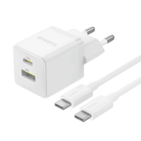 Зарядний пристрій Baseus Palm Fast Charger 30W 3A USB-A+USB-C з кабелем C-C 60W (P1011160A213-01) white