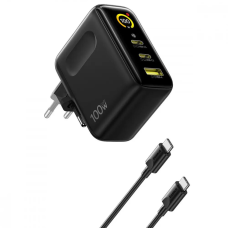 Зарядний пристрій Baseus PicoGo AE21 100W 5A USB-A+2USB-C з кабелем C-C 1.5м (E0121B00) black