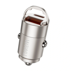 АЗП WIWU Wi-QC028 Nano Series 30W Fast Car Charger USC-A+USB-C titanium