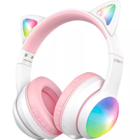 Навушники bluetooth Proove Kids LumiCat (APP) white pink