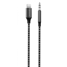 Audio кабель AUX Proove SoundMesh Lightning to 3.5мм 1м gray