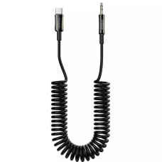 Audio кабель AUX Proove Steel Spring Type-C to 3.5мм 1м black