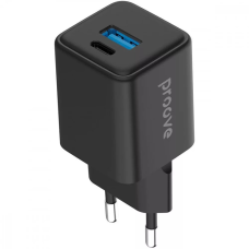 Зарядний пристрій Proove Pocket Gan 30W 3A USB-A+USB-C black
