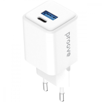 Зарядний пристрій Proove Pocket Gan 30W 3A USB-A+USB-C white