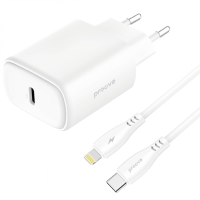 Зарядний пристрій Proove Silicone Power 2 20W USB-C з кабелем C-L white