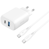 Зарядний пристрій Proove Silicone Power 2 30W USB-C з кабелем C-C white