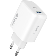 Зарядний пристрій Proove Silicone Power 2 45W 3A USB-A+USB-C white