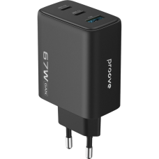 Зарядний пристрій Proove Silicone Power 2 67W 3A USB-A+2USB-C black