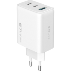 Зарядний пристрій Proove Silicone Power 2 67W 3A USB-A+2USB-C white