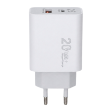 Зарядний пристрій CT-13 20W 3A USB-A+USB-C (тех пак) white