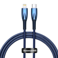Кабель Baseus Glimmer Series Fast Charging Type-C to Lightning 20W 2.4A 1м (CADH000003) blue