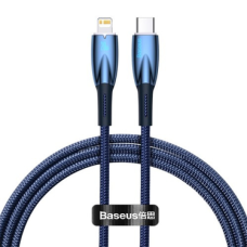 Кабель Baseus Glimmer Series Fast Charging Type-C to Lightning 20W 2.4A 1м (CADH000003) blue