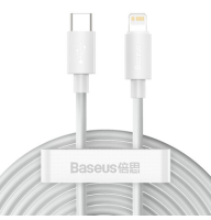 Кабель Baseus Simple Wisdom USB-C to Lightning 20W 2.4A (2pcs/set) 1.5м white