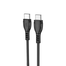 Кабель Wibrand Boa Type-C to Type-C 60W 3A 1м black