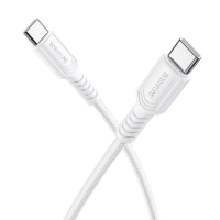 Кабель Borofone BX116 Type-C to Type-C 60W 3A 1м white
