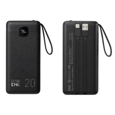 Power Bank King Power KPG-206x 22.5W з кабелем 2в1 (20000 mAh) black